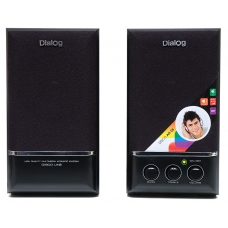 Компьютерные колонки DIALOG AD-05, черные, 2*10W, 2.0, встроенный блок питания, MDF, ВЧ, НЧ